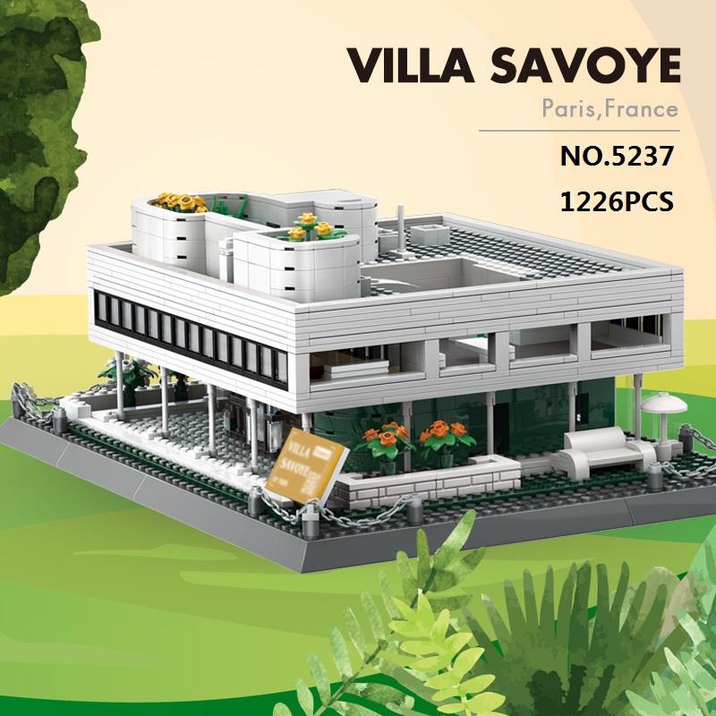 Non-Toxic 1226Pcs World Famous Architecture Villa Savoye Of Paris France Building Blocks Small Particle Assembly Toys Children Gifts Assembly