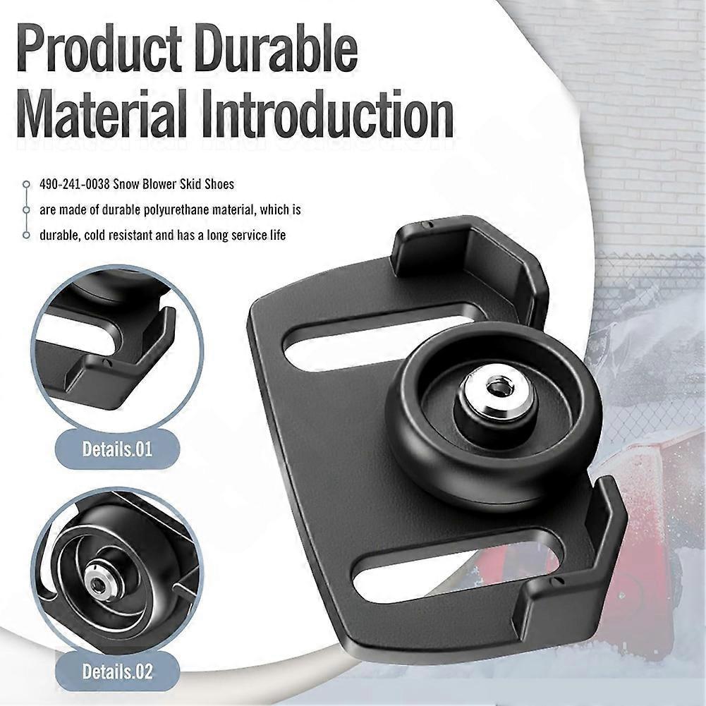 490-241-0038 Universal Roller Skid Snow Thrower Shoes Snow Blower Skid Shoes W/Hardware for