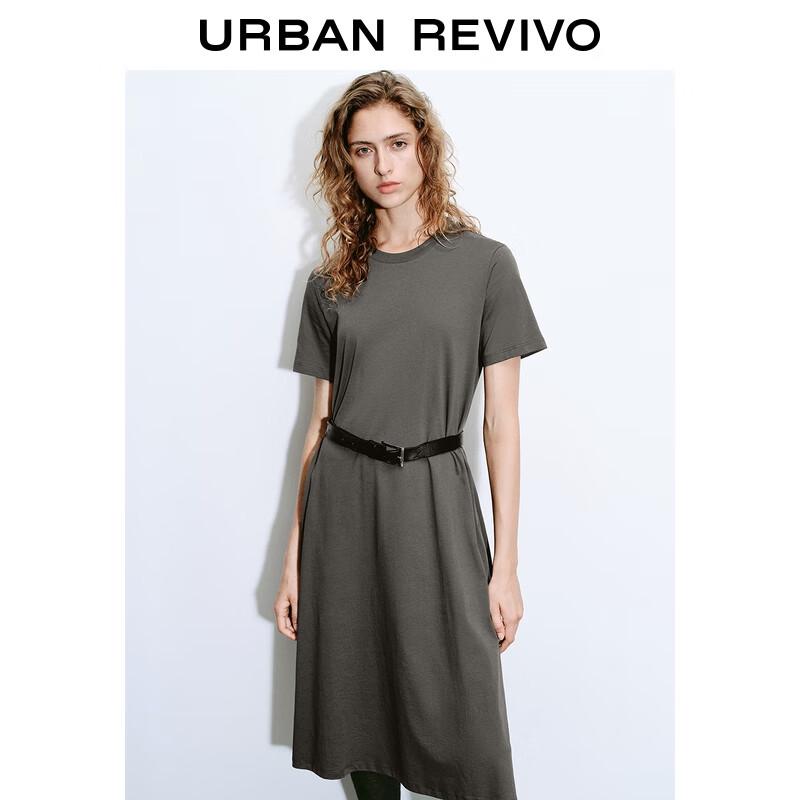 UR Women's Casual A-Line Short Sleeve Midi Dress