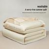 HLA Ice Silk Summer Cooling Quilt 4-Piece Set