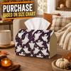 1pc Classic Spooky for Halloween Tissue Box - Multi-Functional Napkin Box, 2 Sizes Sturdy Polyester Printed with Flying Ghost Silhouette, Great for Ha