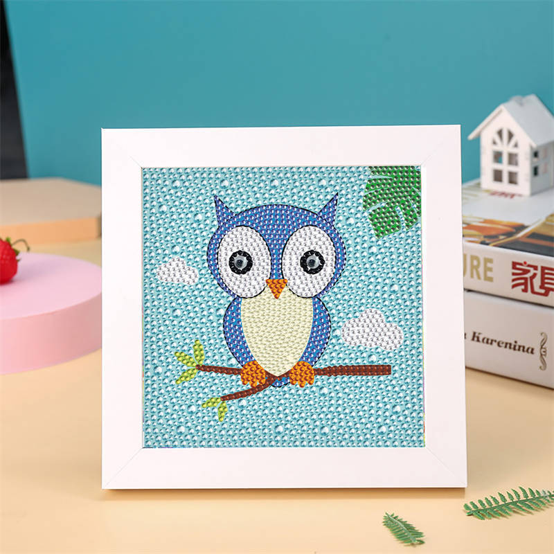 Kids Full Drill 5D Diamond Painting Kit, Cartoon Animal Handmade Diy Diamond Paste Decor Art