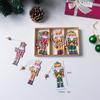 1set Wooden Nutcracker Soldier Christmas Tree Hanging Supplies Nutcracker Puppet Wooden Pendants For New Year Home Decoration