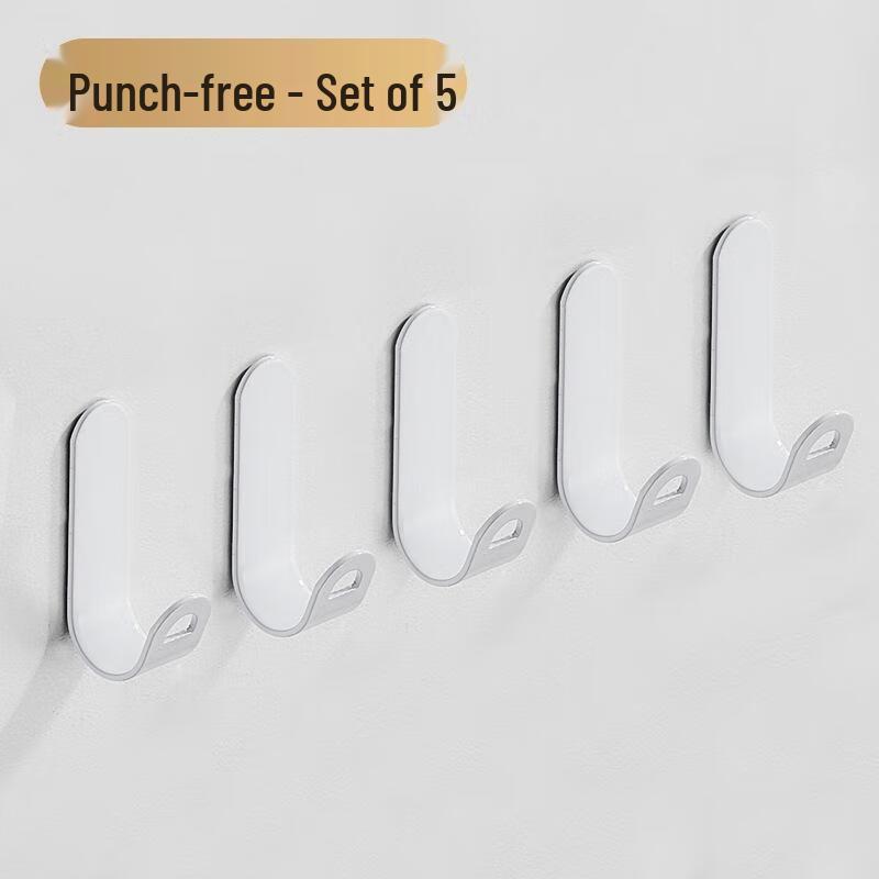 

JINGRUIXIANG Stainless Steel Adhesive Hooks (5-Pack)