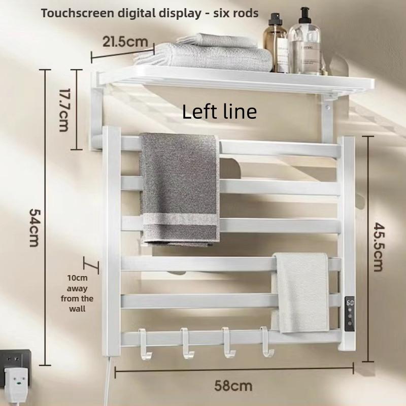 Bathroom Electric Bath Towel Carbon Fiber Warmer Heating Towel Rack Intelligent Constant Temperature Towel Dryer Shelf