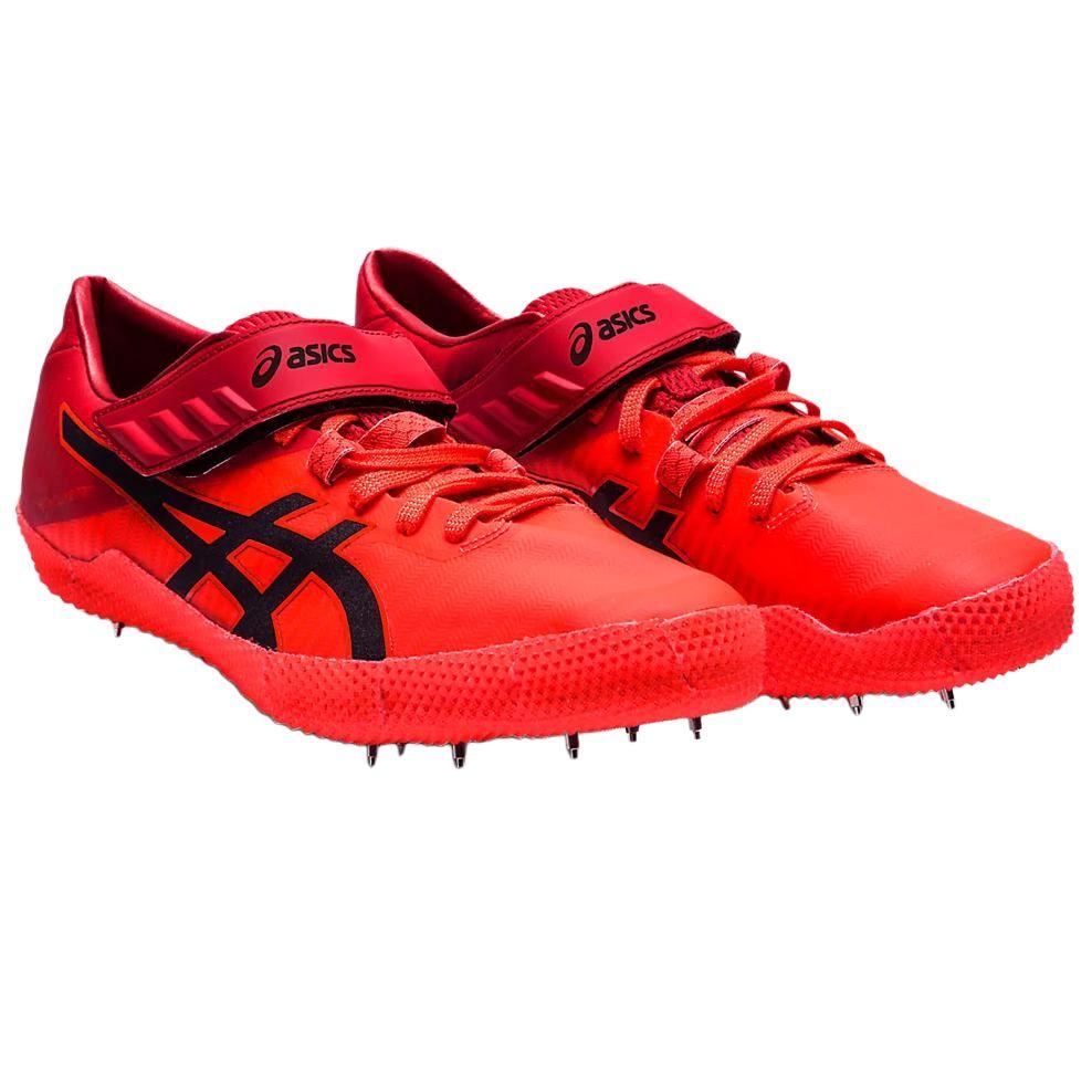 Asics Scarpe da Corsa Basse High Jump Pro 2 Comode e Leggere in Ecopelle da Uomo Rosse 1093A139-701