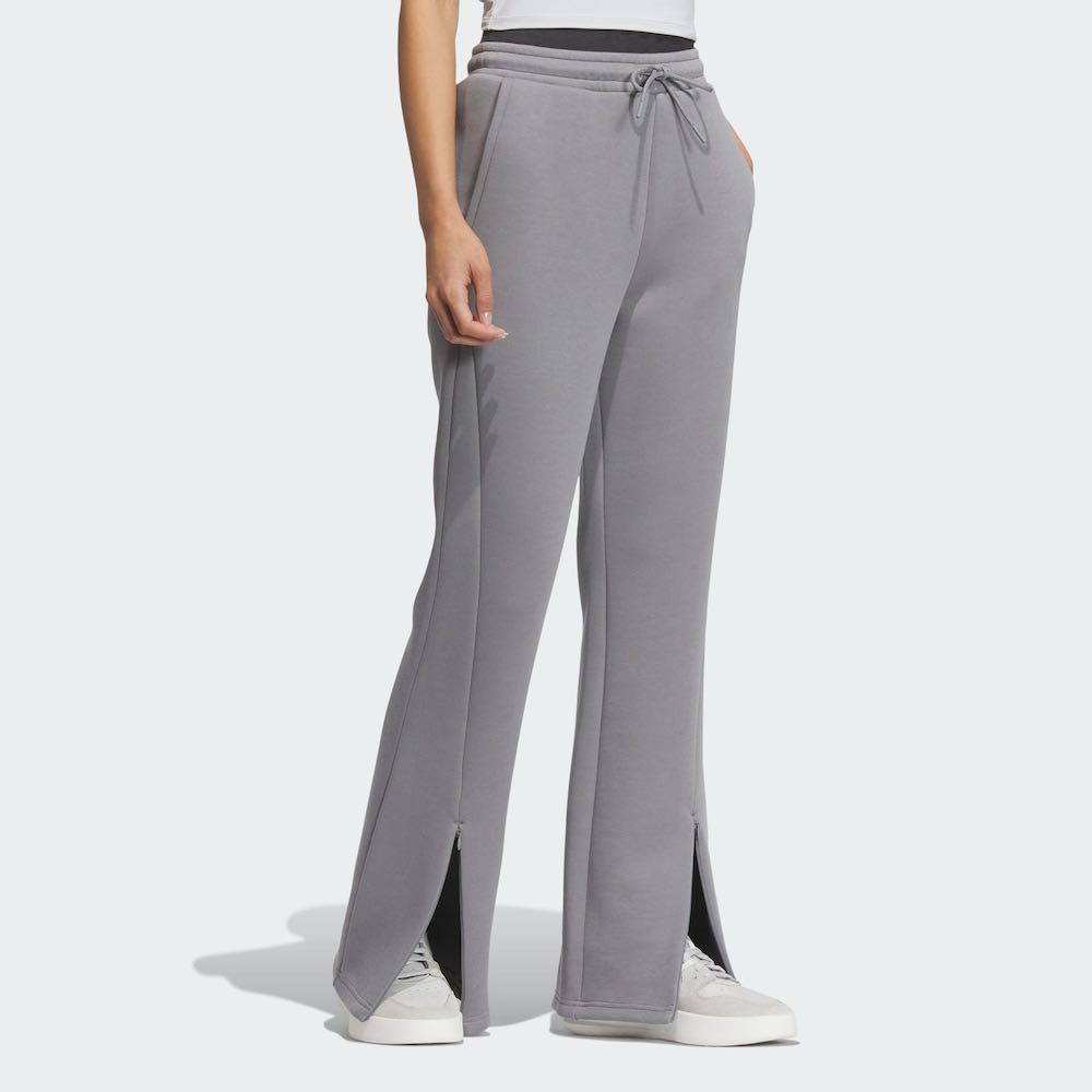 Adidas Fustl Solid Color Comfortable Fashionable Simple Slim Fit Casual Pants Women Bottoms Gray JM6227