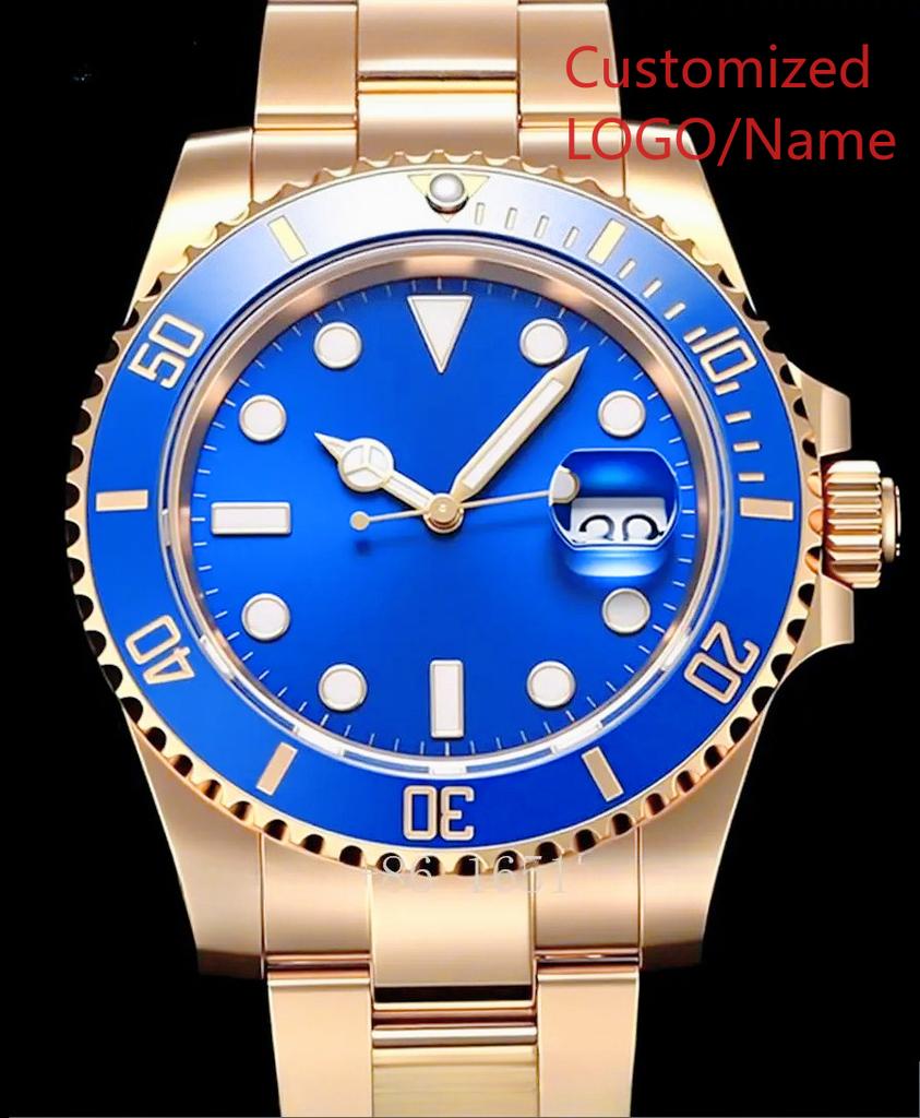 A11 Store Orologio Personalizzato 41mm Sportivo Uomo Automatico Meccanico Acciaio Inossidabile 904L Ceramica Nera Blu