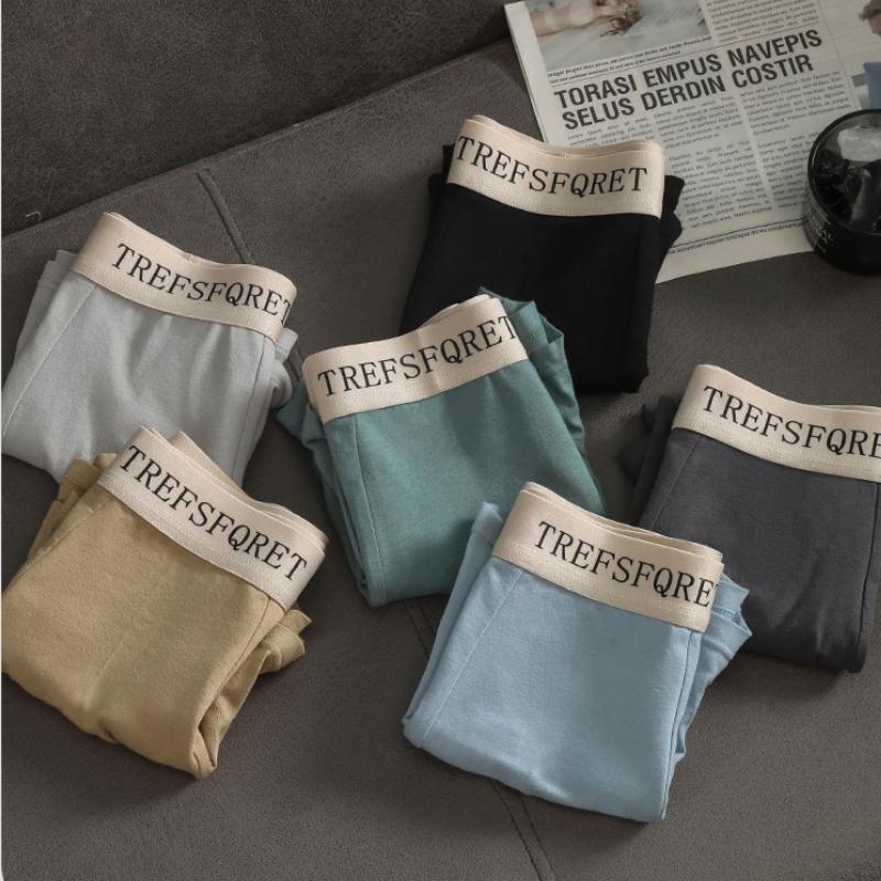 Men's Cotton Underwear Letters Simple Breathable Panties Knickers Men's Boxer Briefs Boxer Briefs Underpants