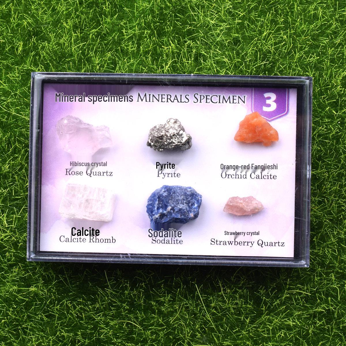 Набор для обучения геологии: природные драгоценные камни и кристаллы