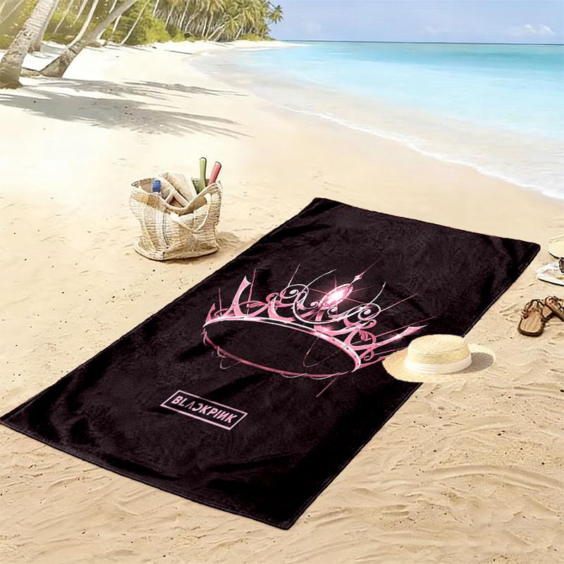 Blackpink Print Beach Towel, Large Soft Quick Dry Towel for Beach Camping Swimming