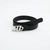Buckle Wshaped Smooth Black Belt And Clothing Decoration Casual Versatile
