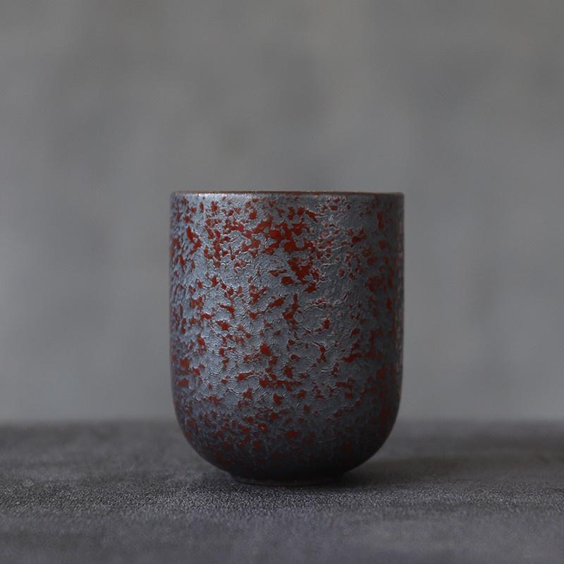 110ml Ceramic Tea Cup Japanese Style Kung Fu Tea Set Flat Mouth Cup