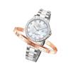 OLEVS Women's Watch Shell Dial Ceramic Diamond Date Waterproof Luminous Bracelet White