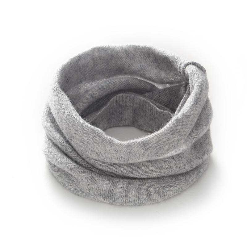 Winter Soft Warm Pure Cashmre Scarf Women Fashion Solid Keep Warm Neckscarf Female Casual Ring Scarves