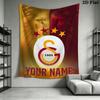 Custom Name Galatasaray Pride Wall Tapestry Aesthetic Wall Hanging Printed Fabric Blanket Decorative Tapestries for Bedroom Living Room Home Decor