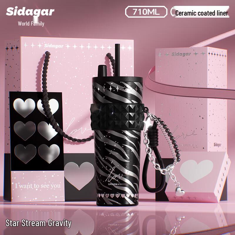 Aurora Starry Night 710ml Insulated Straw Tumbler