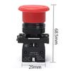 22mm Red Industrial Push Button Switch XB2 ES542 Exigent Stop with Self Locking 1NC 600V 10A for Machine Controls
