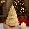 Santa Claus Aromatherapy Candle Mold DIY Christmas Decor 3D Christmas Tree Silicone Mold for Holiday Decorations and Gifts