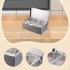 Condiment Holder, Stainless Steel Box, Storage Tray, Dispenser, Spice Jars,