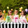 peony man 2 Pieces Black and White Striped Tablecloth Plastic Stripe Table Cover Waterproof Rectangle Tablecloth for Holiday Party Picnic Decoration