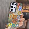 Italian Sicilian Style Floral Pattern Shockproof Phone Case for Samsung A17 A16 A15 A14 A37 A57 A36 A56 A26 A35 A55 A25 A34 A54