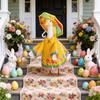 Goose Statue Raincoat Clothes with Umbrella Hat Goose Costume Fits Lawn Geese Statues for Outdoor Patio Garden Decoration