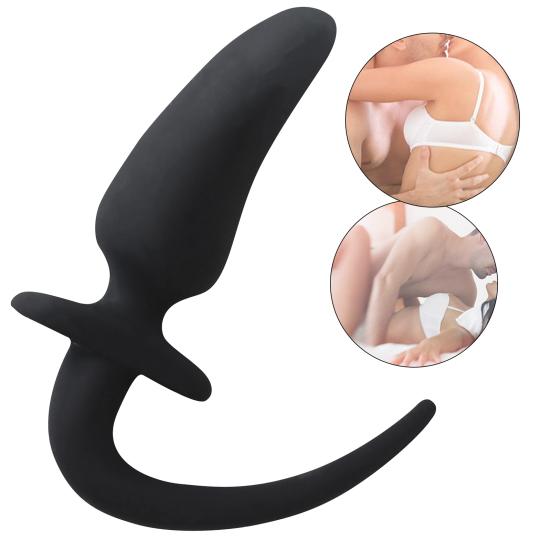 Yousheng Anal Plug Smooth Fast Adaptation Silicone Dog Tail Butt Beads Sex Toy for Beginner