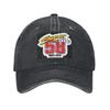 Pet van gewassen denim Marco Simoncelli Super Sic verstelbare casual honkbalpet unisex zomerhoed