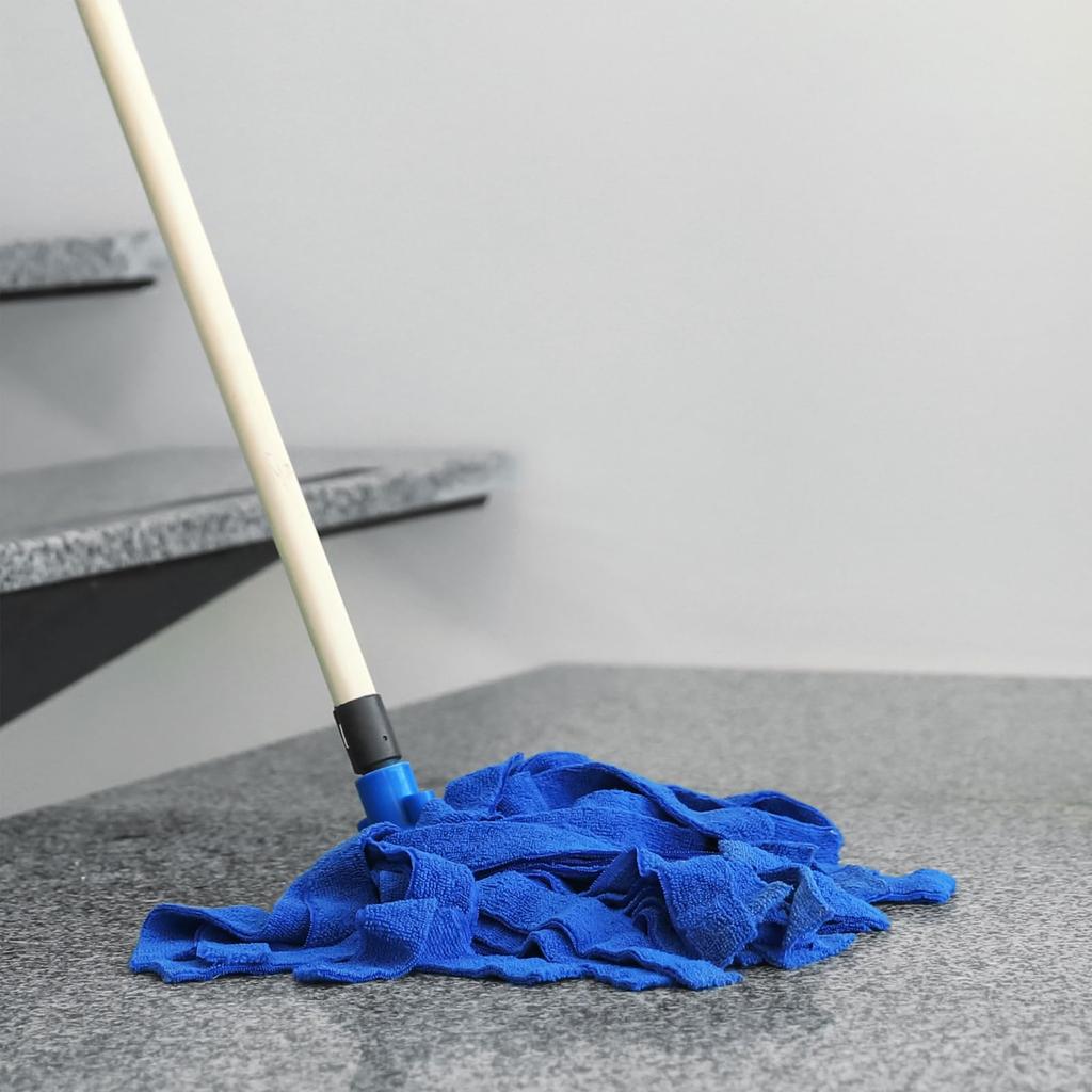 uxcell Commercial Mop Head Replacement Absorbent Microfiber Mop Floor Cleaning Mop Head for Home and Industrial 16 Oz 90 cm Blue Wet/Dry