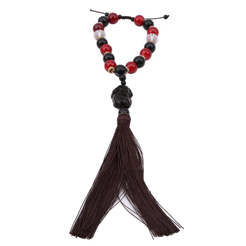 Car Ornaments Buddha Beads With Brave Troops Auto Interior Rearview Mirror Hanging Pendant Stalls