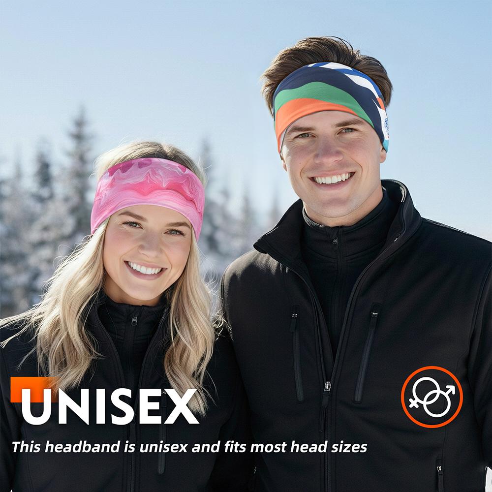 Winter Sports Headbands Warm Sweatband Outdoor Running Yoga Gym Fitness Jogging Skiing Elastic Headwear Sweat Absorption Bandana