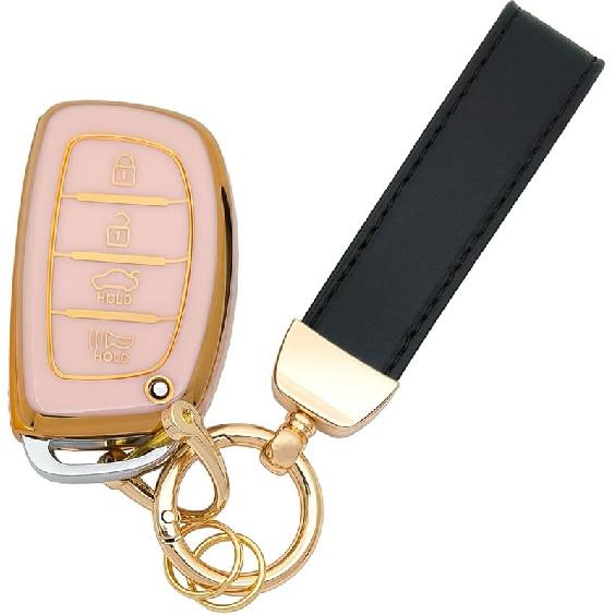 TPU Key Fob Cover Case Fit For 2018 2017 2016 2015 2014 2013 Hyundai Sonata Tucson Elantra Keyless Entry Key Fob