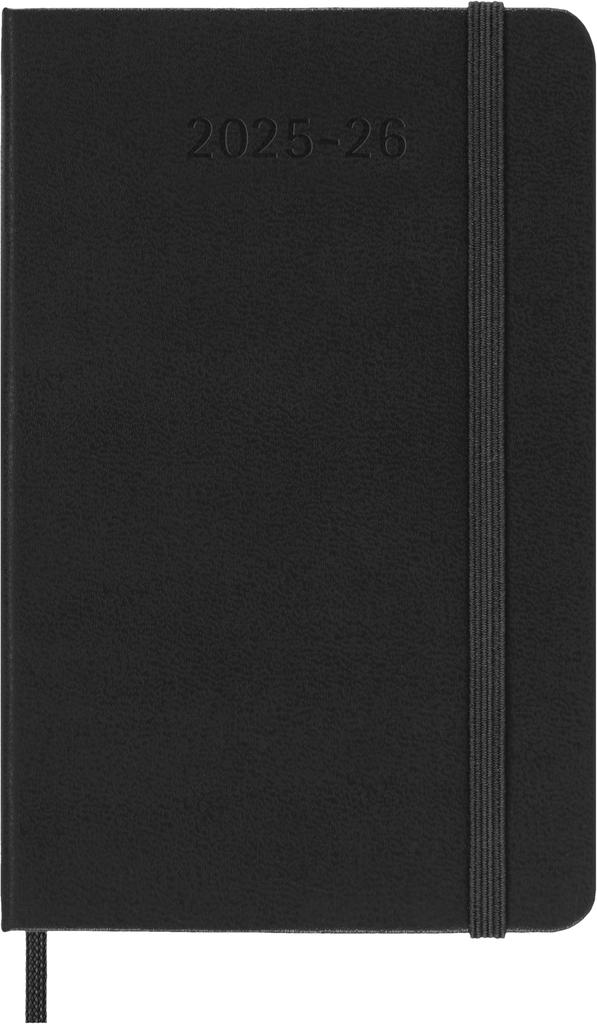 Moleskine 2025 Planner, July Start, 18-Month Weekly Diary, Hardcover, Pocket Size (9cm X 14cm), Black, DHB18WN2Y26