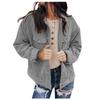 Women's  And Winter Loose Corduroy Lapel Double Pockets Long-Sleeved Shirt Jacket