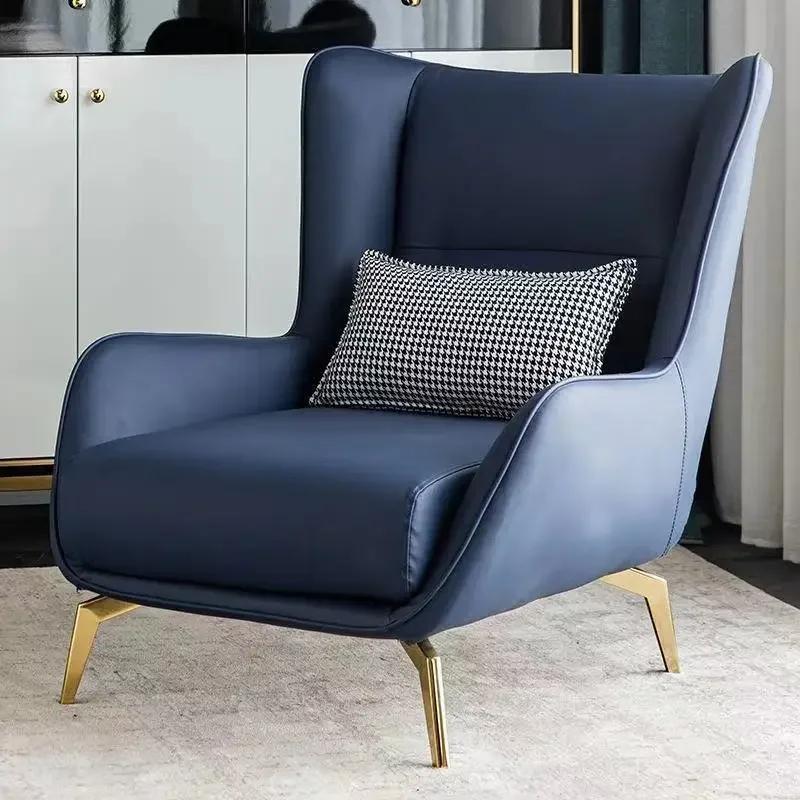 Luxury Nordic Chair Cushion – Modern Leather Armrests, Suitable for Bedroom Lounge & Living Room Furniture