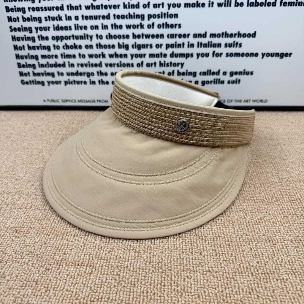 New spring and summer Internet celebrity ice silk headband empty top sun protection hat women's UPF + UV protection big brim sun hat