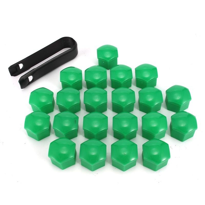 17mm Car Wheel Center Nut Plastic Cover Caps with Removal Tool