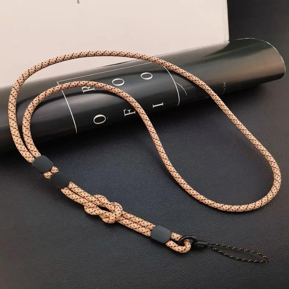 Lanière de téléphone portable tissée à la main Nouvelle Lanière amovible réglable Double usage Longue chaîne anti-perte pour suspension au cou