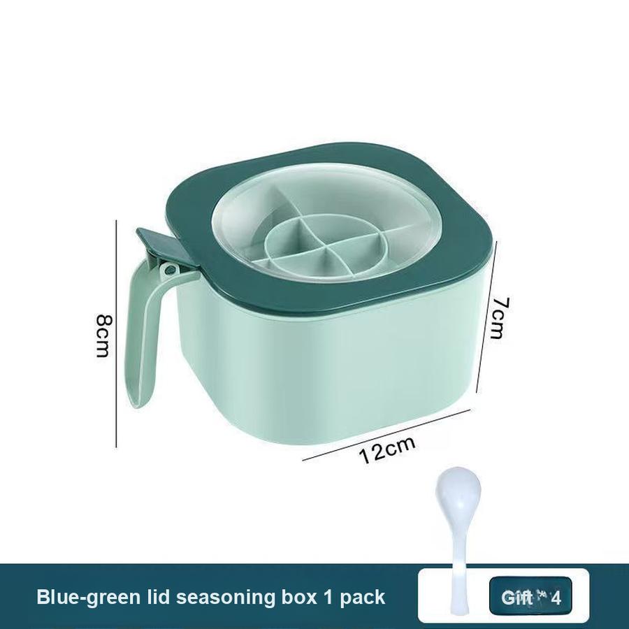 Multi-Functional Kitchen Spice Box Set, Home Use Seasoning Box, Divided Compartment Kitchenware Set