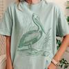 Pelican Linocut T-Shirt, Coastal State of Mind Tee