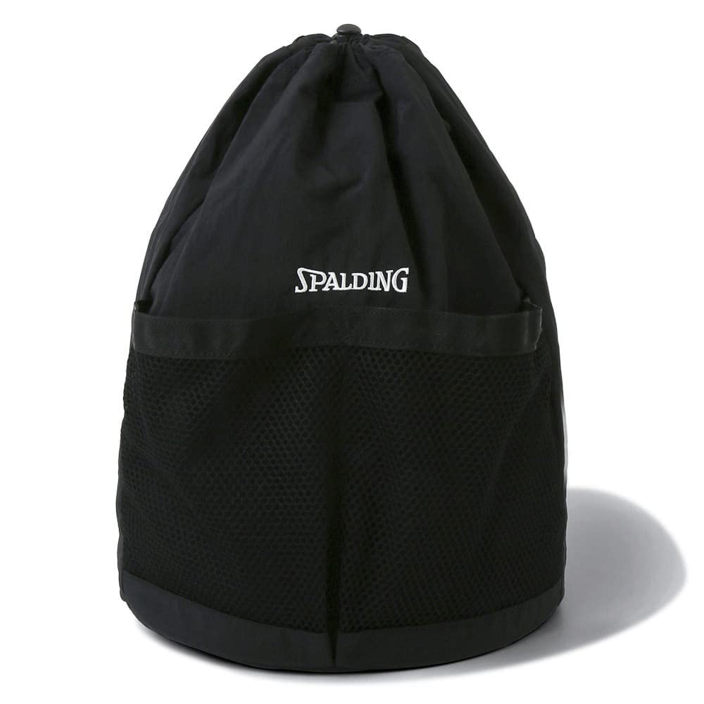 SPALDING Shoe Bag, Drawstring Ball Shoulder Bag, Black, 50-023BK, One Size