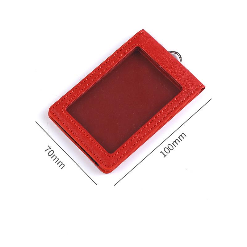 

Складной держатель для карт с двумя отделениями и выдвижным шнурком для удостоверения личности, студенческих или автобусных карт