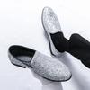 Fashion Classic Men Fashion Loafers Bright Leather Gold Silver Casual Comfortable Busines Office Shoes Social Shoes Size 38-46 Men Shoes