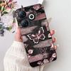 Cover For Infinix Smart 8 X6525 Back Casing Smart8 Colorful Butterfly Flower Luxury Painting Phone Case Transparent Soft TPU