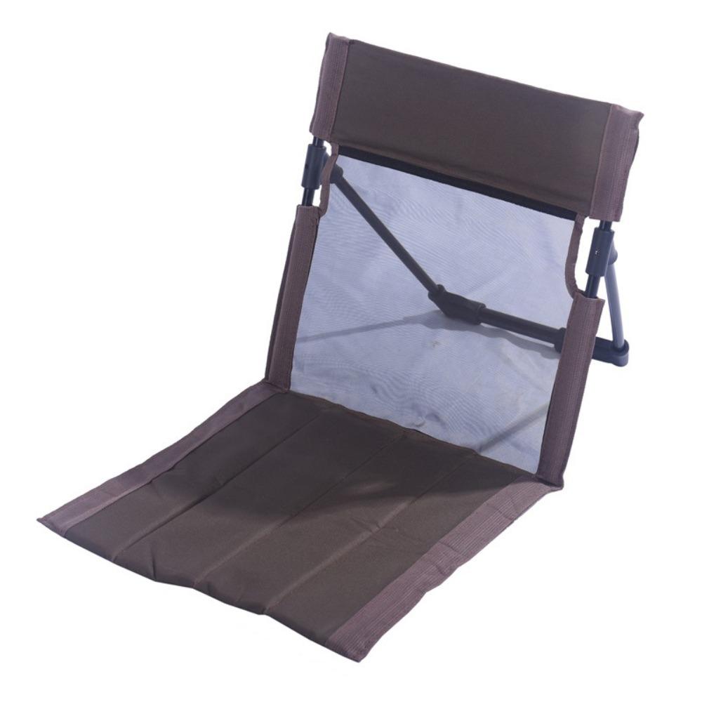 Oxford Cloth Folding Backrest Cushion Mesh Portable Folding Seat Foldable Camping Chair  Fishing коричневый