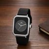 Unisex Square Silicone Watch, Water Resistant, Quartz Analog, 3D Dial, Bar Markings, Casual Style