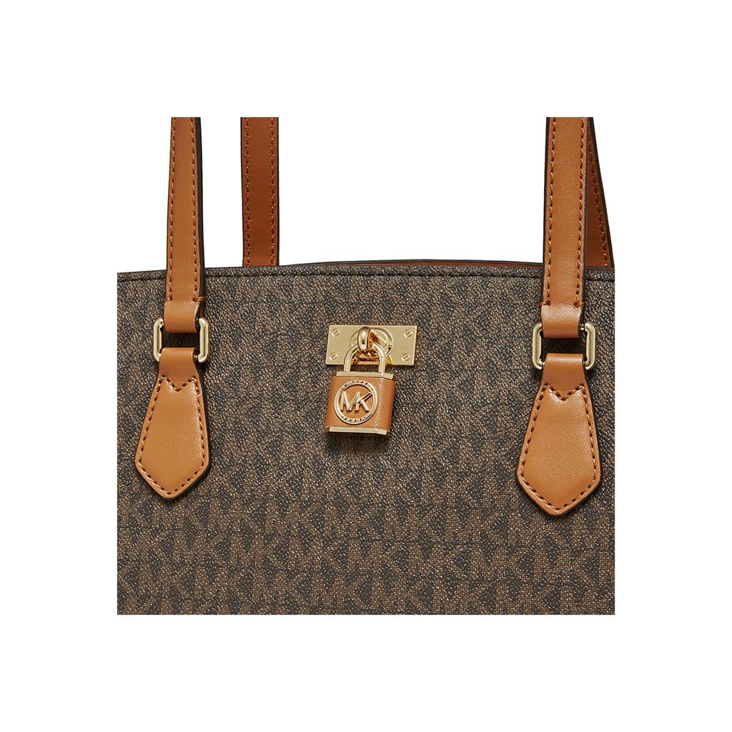 New MICHAEL KORS MK Ruby Artificial Leather Tote Bag, Shopping Bag, Handbag, Shoulder Bag Women's Camel 30S3GR0T3B-252