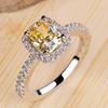 18k White Gold Yellow/white Diamond Rings for Women Luxury Engagement Bizuteria Anillos Genmstone 18k Gold Diamond Wedding Rings