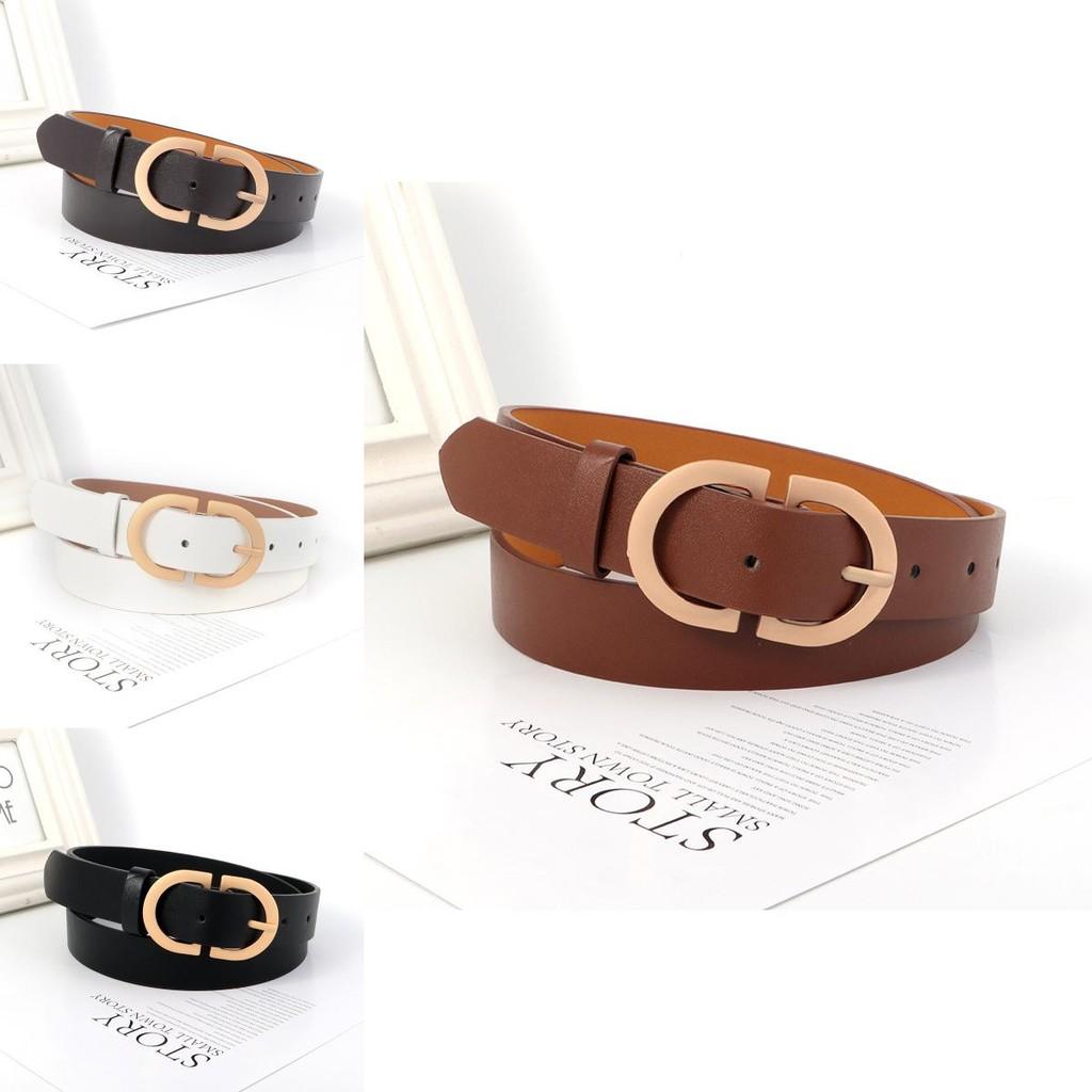 Belt Vintage Leather Women Versatile Decorative Waistband Casual Strap Jeans